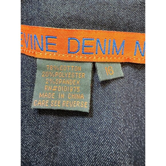 Vtg Devine Denim NY 16 ButtonUp penny lane coat Festival Whimsigoth grunge punk - Picture 5 of 10